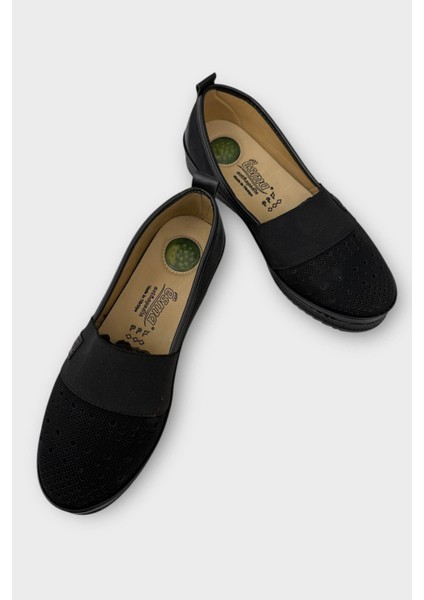 Kadın Ortopedik Lastik Detay Comfort Günlük Ayakkabı SİYAH - KREM modelleri