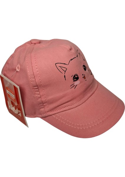 Spteks Kitti 0-18 Aylık Kız Çocuk Pembe Renk Baskı Figürlü Yazlık Şapka modelleri