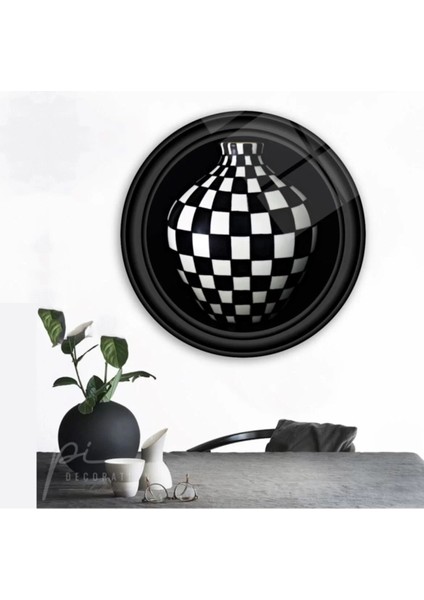 Marsilyan- Vazo Yuvarlak Cam Tablo