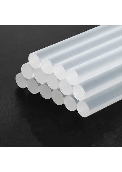 Ince Mum Silikon 7.5 mm Uzunluk 30 cm Çubuk Sıcak Silikon Hobi Eşya Maket Yapıştırma Slikon 84 Adet