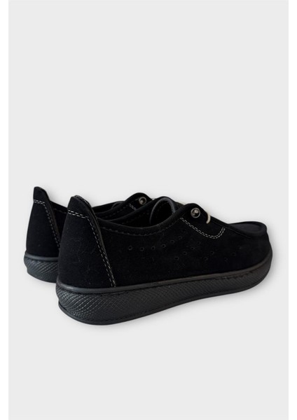 Kadın Günlük Hafif Mevsimlik Rahat Tam Ortopedik Casual Süet Ayakkabı SİYAH