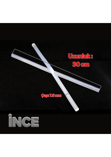 Ince Mum Silikon 7.5 mm Uzunluk 30 cm Çubuk Sıcak Silikon Hobi Eşya Maket Yapıştırma Slikon 10 Adet indirimleri