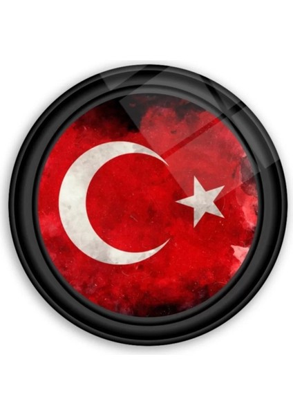 Marsilyan- Bayrak Yuvarlak Cam Tablo fiyatları