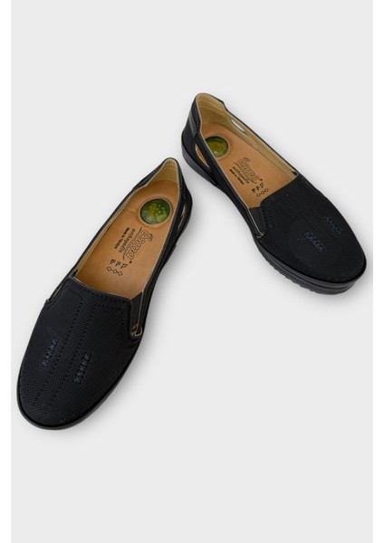 Kadın Günlük Hafif Mevsimlik Rahat Ortopedik Casual Ayakkabı Siyah - Krem