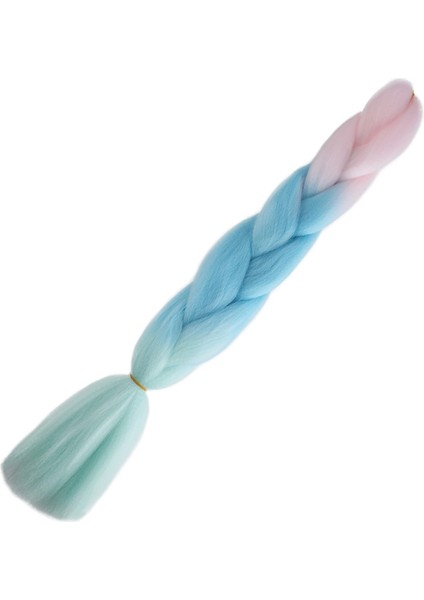 Afrika Örgülük Ombreli Sentetik Saç 100 Gr. - Soft Pembe / Soft Mavi / Soft Yeşil