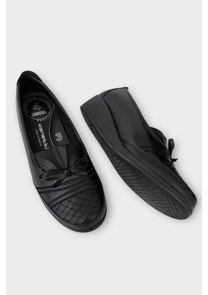 Kadın Kaydırmaz Taban Ortopedik Günlük Anne Ayakkabısı SİYAH fırsatları