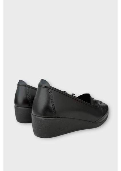Kadın Kaydırmaz Taban Ortopedik Günlük Anne Ayakkabısı SİYAH indirimleri