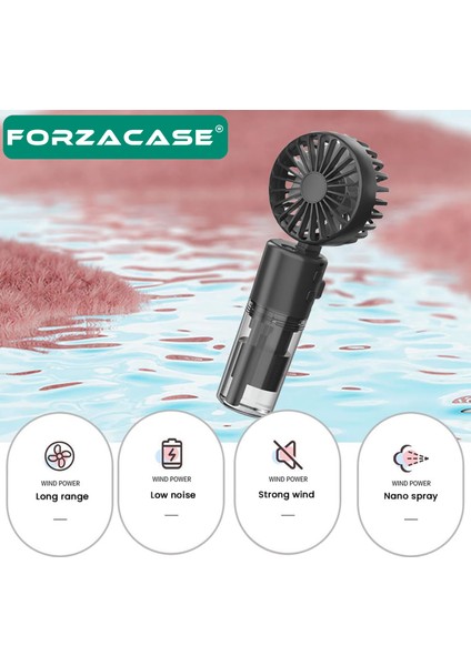 Taşınabilir 3 Kademe 1200 Mah Şarjlı Su Hazneli Püskürtmeli El Masa Vantilatörü Fan FC1042 indirimleri