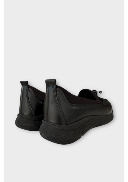 Kadın Günlük Hafif Mevsimlik Rahat Ortopedik Casual Ayakkabı SİYAH - GÜMÜŞ indirimleri