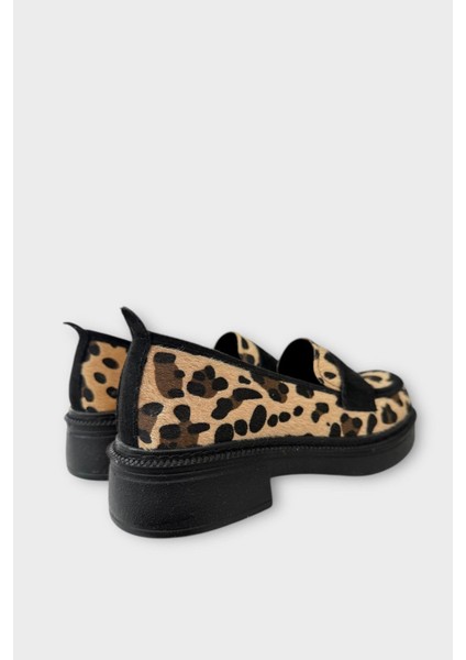 Kadın Tokalı Yüksek Taban Günlük Ayakkabı Siyah - Krem indirimleri