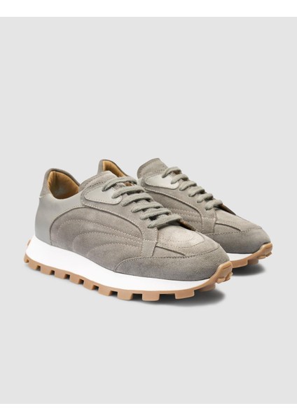%100 Hakiki Deri Kum Kadın Sneaker