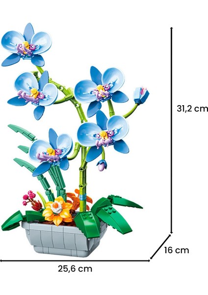 JK29011 Blok Mavi Orkide 31 cm 581 Parça fiyatları