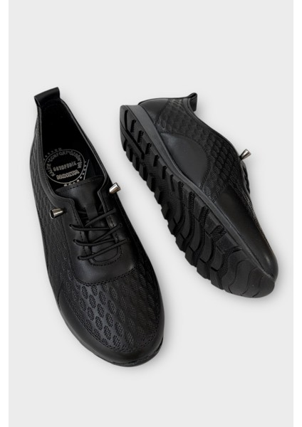 Kadın Günlük Hafif Mevsimlik Rahat Akıllı Bağcık Ortopedik Casual Ayakkabı Siyah fırsatları