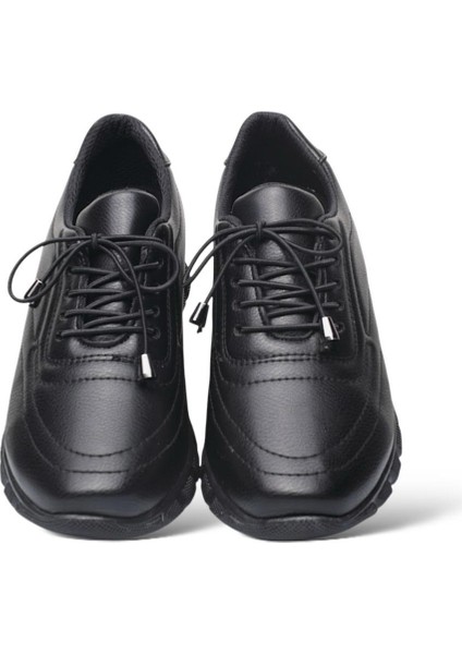 Kadın Günlük Rahat Comfort Taban Spor Sneaker Ayakkabı SİYAH