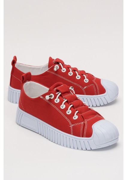 Kolay Giyilebilir Lastik Bağcıklı Spor Keten Sneaker Ayakkabı Füme
