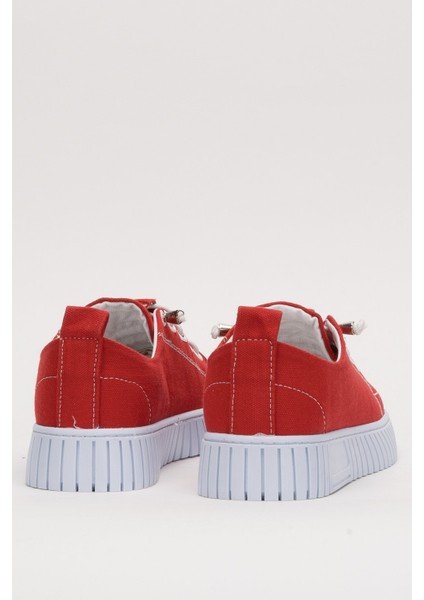 Kolay Giyilebilir Lastik Bağcıklı Spor Keten Sneaker Ayakkabı Füme