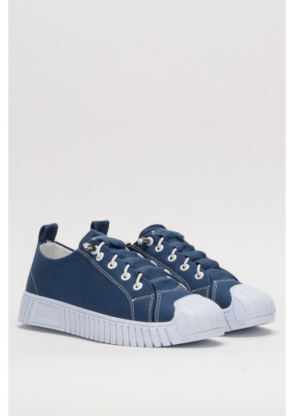 Kolay Giyilebilir Lastik Bağcıklı Spor Keten Sneaker Ayakkabı Füme