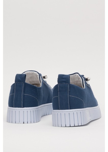Kolay Giyilebilir Lastik Bağcıklı Spor Keten Sneaker Ayakkabı Füme