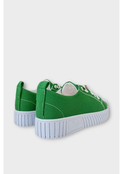 Kolay Giyilebilir Lastik Bağcıklı Spor Keten Sneaker Ayakkabı Füme