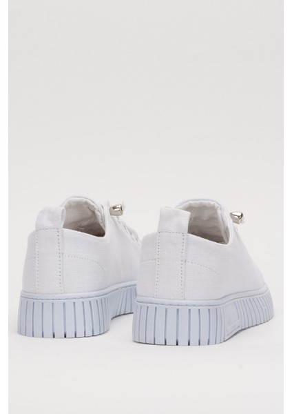 Kolay Giyilebilir Lastik Bağcıklı Spor Keten Sneaker Ayakkabı Füme
