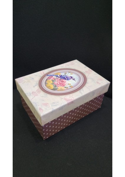 Best Wishes Karton Hediyelik Kutu Kuş Çiçek 11 x 15 x 7 cm Ahşappp Koleksiyonluk Dikdörtgen 1 Adet