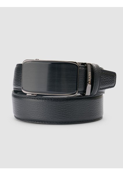 %100 Hakiki Deri Siyah 3,5 cm Erkek Kemer