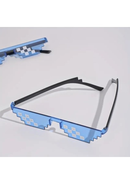 Thug Life “deal With It” Pixel Mozaik Gözlük • Renkli Pc Çerçeve • Parti & Kostüm Aksesuarı (Unisex)