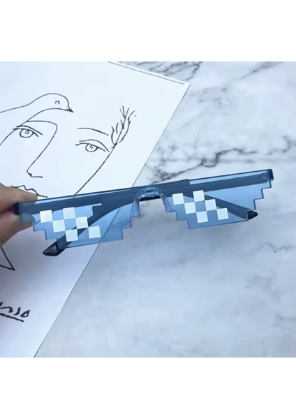 Thug Life “deal With It” Pixel Mozaik Gözlük • Renkli Pc Çerçeve • Parti & Kostüm Aksesuarı (Unisex) modelleri