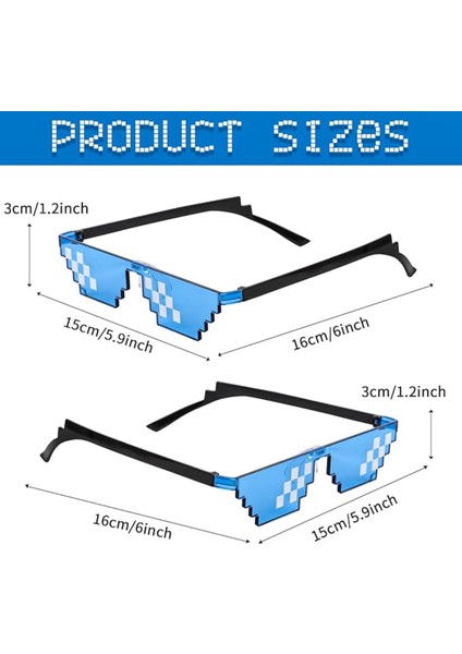 Thug Life “deal With It” Pixel Mozaik Gözlük • Renkli Pc Çerçeve • Parti & Kostüm Aksesuarı (Unisex) indirimleri