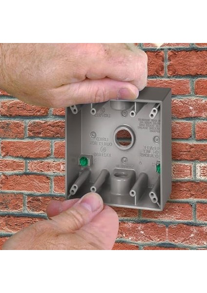 Electric 14352 3/4-Inç 3 Delik Edilir Box, Gri