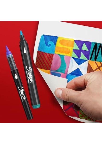 Creative Marker Akrilik Boya Kalemleri | Yuvarlak Uçlu Su Bazlı Boya Kalemi | Mürekkep Kağıda Geçirmez ve Çoğu Yüzey Üzerine Yazar | 5 Adet