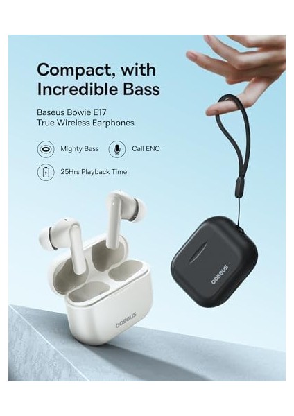 Bowie E17 True Kablosuz Bluetooth Kulaklık, Siyah fiyatları