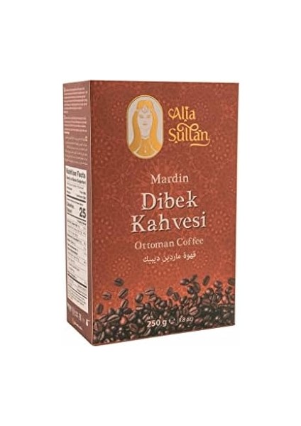 Sultan Mardin Dibek Kahvesi 250 G Paket - Otantik ve Geleneksel Zengin Lezzet - Menengiç, Türk Kahvesi ve Kakule Olmak Üzere Farklı Bileşen Içerikli
