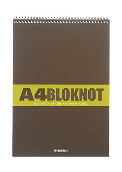 A4 Pet Spiralli Bloknot 80 Yaprak, Çizgili fiyatları