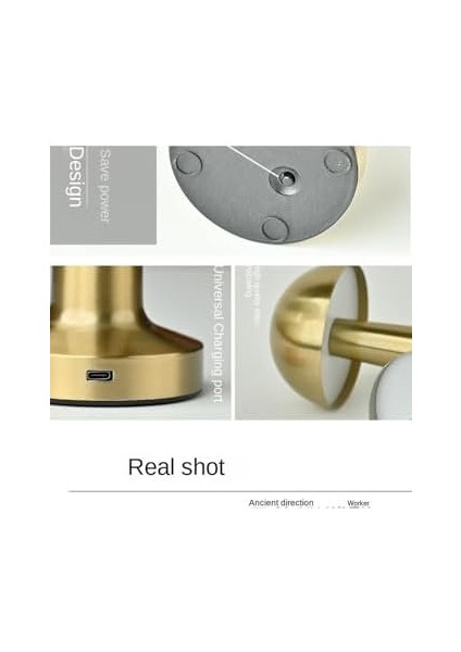 Geldi Şarjlı Masa Lambası Dimmerli Dekoratif Abajur Cata Lizbon Gold Dokunmatik Sunum Lambası 3 Renk Modu fiyatları