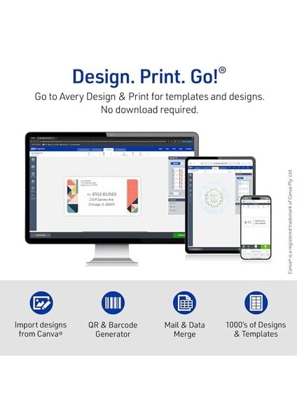 Peel Laser Adresi Etiket, 1 x 2 - 5/8, Beyaz, 3000/BO x , Sold As 1 Box fiyatları