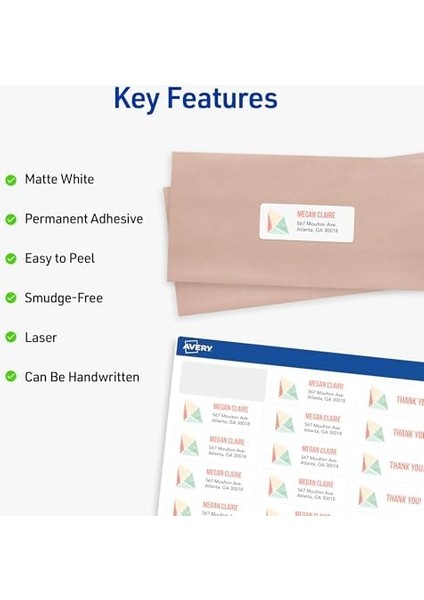 Peel Laser Adresi Etiket, 1 x 2 - 5/8, Beyaz, 3000/BO x , Sold As 1 Box modelleri