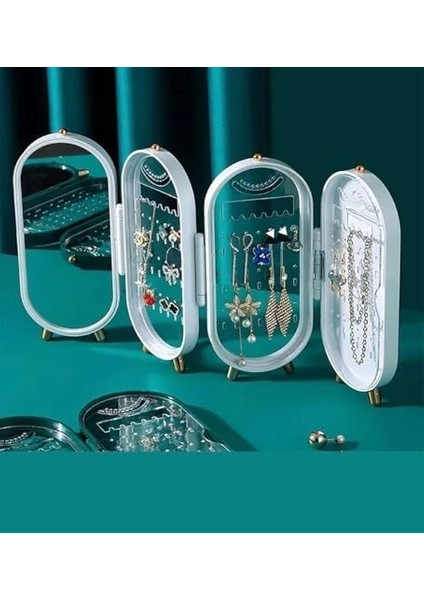 Katlanabilir Aynalı ve Ayaklı Takı Standı, Şık ve Ergonomik Tasarım, Çok Amaçlı Depolama, Kolay Kurulum, Takılar ve Aksesuarlar Için Ideal, Dekoratif ve Kullanışlı modelleri