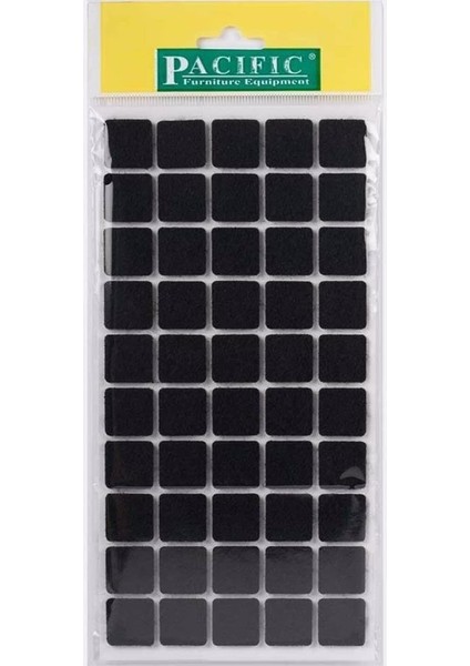 Altı Yapışkanlı Zemin Koruyucu Ses Kesici Keçe Felt 20 x 20 mm Siyah