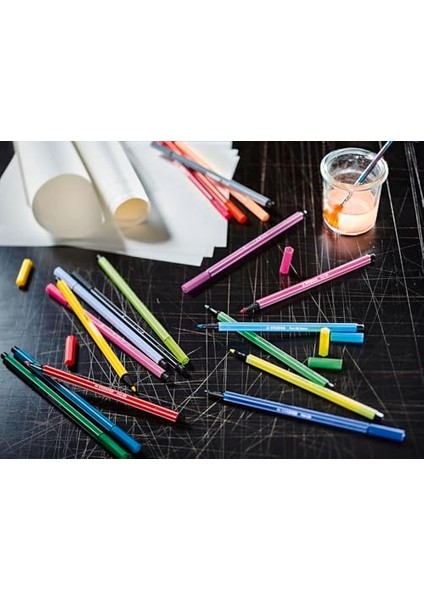 Pen 68 Arty - Keçe Uçlu Boya Kalemi - 24'lü Paket - Çeşitli Renkler modelleri