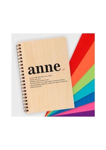 Anneler Günü Hediyesi 8 cm x 12 cm Ölçülerinde Çizgisiz 48 Yaprak Ahşap Kapaklı Defter fiyatları