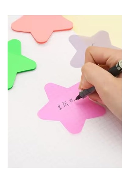 Şeffaf Renkli Yapışkanlı Not Kağıdı Yıldıznot (Mor 12) fiyatları
