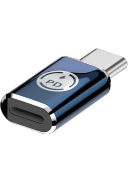 35W Lightning To Type C iPhone 15 Max Pro Plus Yuva Çevirici Hızlı Şarj Aktarımı Otg Dönüştürücü Gri Otgtm-G