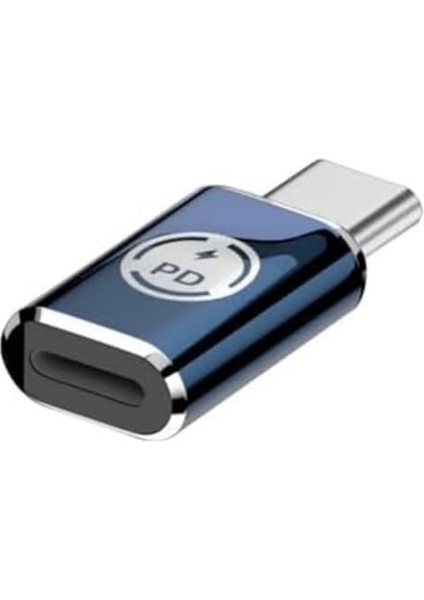 35W Lightning To Type C iPhone 15 Max Pro Plus Yuva Çevirici Hızlı Şarj Aktarımı Otg Dönüştürücü Gri Otgtm-G