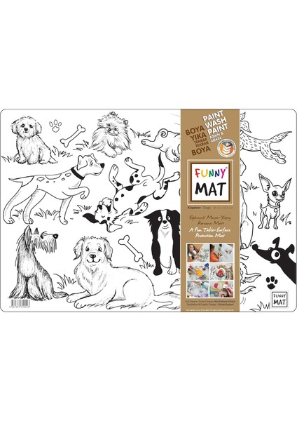 Çocuk Funny Mat- Köpekler - Yeni
