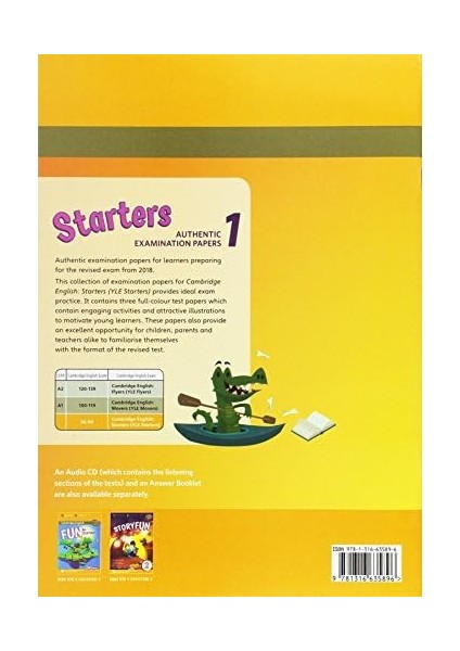 English Starters 1 For Revised Exam From 2018 Student's Book: Authentic Examination Papers