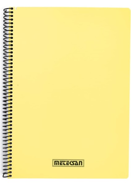 Karina Pastel Serisi, A4 100 Yaprak Çizgili Pp Kapaklı Spiralli Defter, Sarı