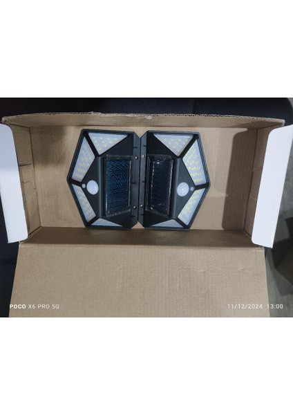 Dış Mekan Için Solar Lamba, 100 LED Solar Lamba, Dış Mekan Için, Hareket Sensörlü Güvenlik Duvar Lambası, 3 Mod, Su Geçirmez Solar Duvar Lambası, Bahçe, Avlu Için