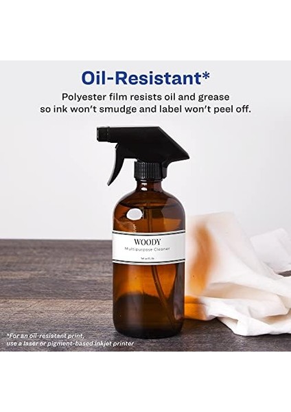 Yazdırılabilir Boş Sarmalı Dikdörtgen Etiketler, 3,18 cm x 24,8 cm , Mat Beyaz, 40 Özelleştirilebilir Etiket (22845) modelleri