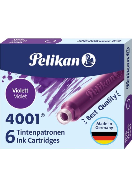 Kartuş Serisi TP6X Dolmakalem Kartuşu, Mor